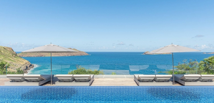 Villa Ciel d Azur St Barts Stunning Modern Luxury Hilltop Home in Anse des Cayes - Thumbnail image